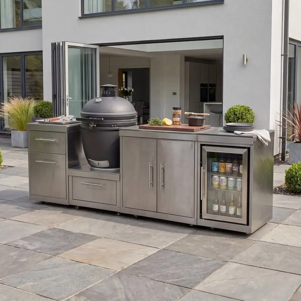 Stanley Straight Kamado Charcoal BBQ K2450-A - Stainless Steel