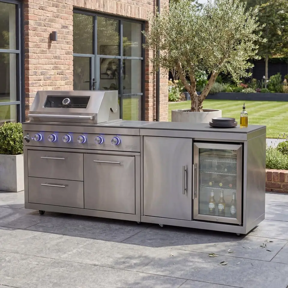 Stanley Straight 4 Burner Gas BBQ S2131-A - Stainless Steel