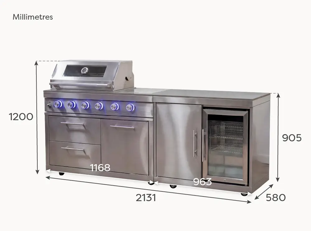 Stanley Straight 4 Burner Gas BBQ S2131-A - Stainless Steel