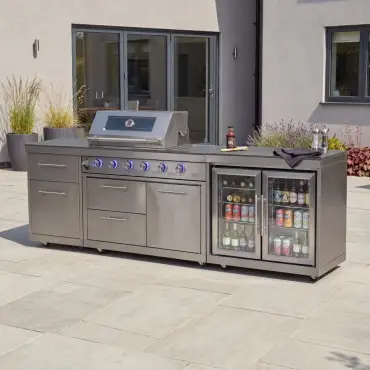 Stanley Straight 4 Burner Gas BBQ S2641-C - Stainless Steel