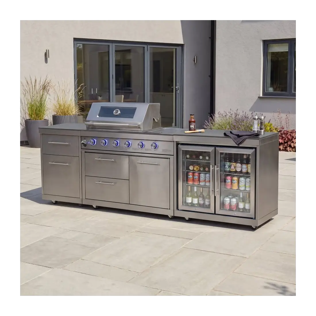 Stanley Straight 4 Burner Gas BBQ S2641-C - Stainless Steel