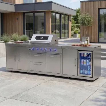 Stanley Straight 4 Burner Gas BBQ S2961-A - Stainless Steel