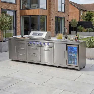 Stanley Straight 4 Burner Gas BBQ S2961-D - Stainless Steel