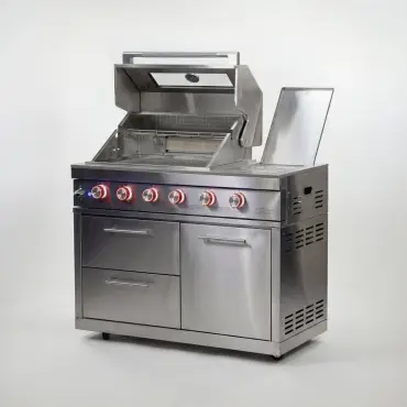 Stanley Straight 4 Burner Gas BBQ S3018-B - Stainless Steel