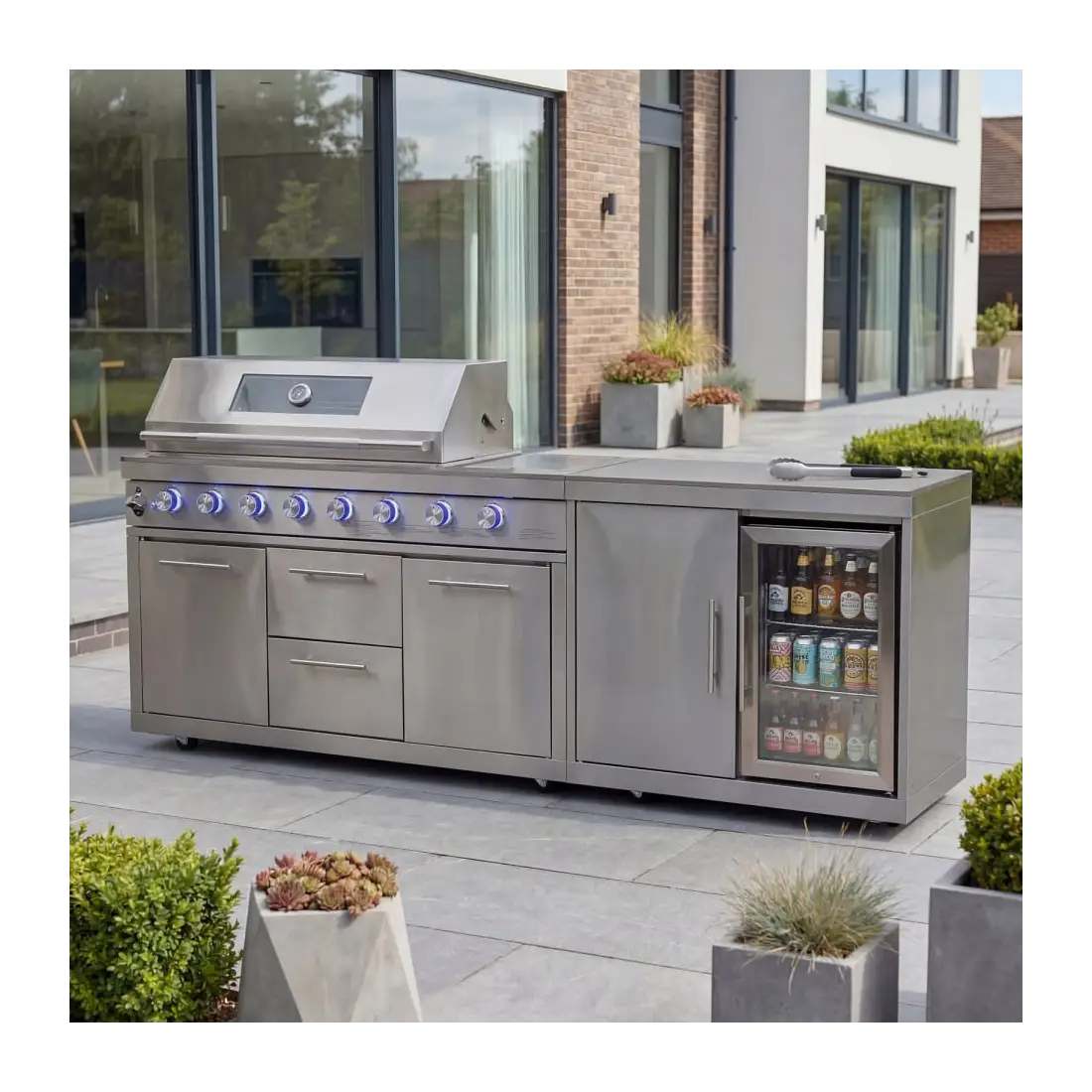 Stanley Straight 6 Burner Gas BBQ S2431-A - Stainless Steel