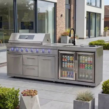 Stanley Straight 6 Burner Gas BBQ S2431-C - Stainless Steel