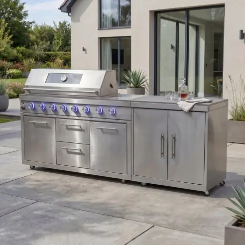 Stanley Straight 6 Burner Gas BBQ S2298-A - Stainless Steel Stanley Straight 6 Burner Gas BBQ S2298-A - Stainless Steel