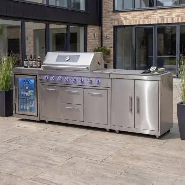 Stanley Straight 6 Burner Gas BBQ S2808-D - Stainless Steel