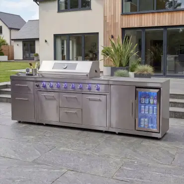 Stanley Straight 6 Burner Gas BBQ S2941-A - Stainless Steel