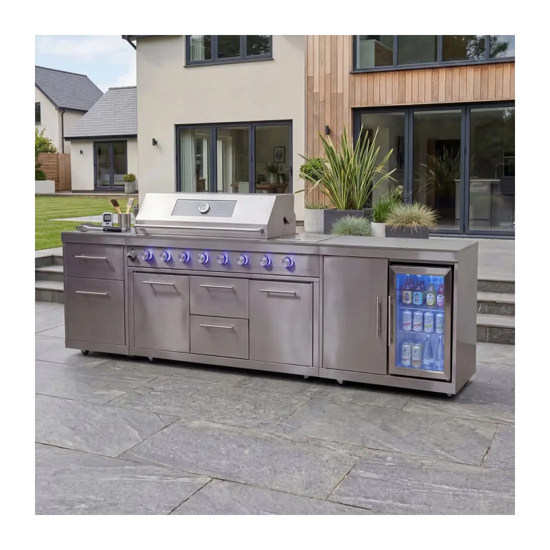 Stanley Straight 6 Burner Gas BBQ S2941-A - Stainless Steel