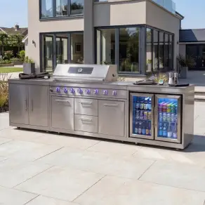 Stanley Straight Outdoor Kitchen 6 Burner Gas BBQ S3261-C - Stainless Steel