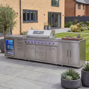 Stanley Straight 6 Burner Gas BBQ S3318-A - Stainless Steel