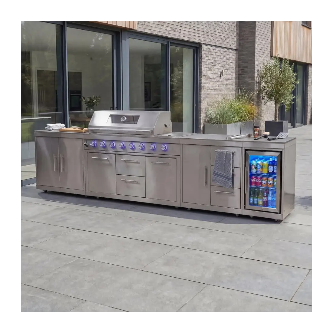 Stanley Straight 6 Burner Gas BBQ S3638-A - Stainless Steel