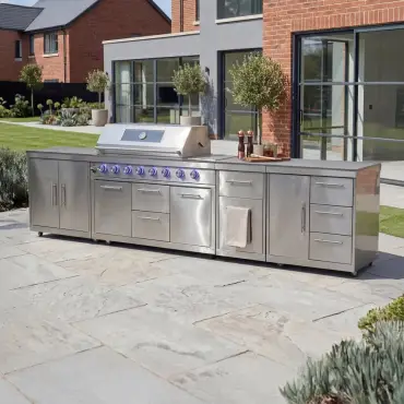 Stanley Straight 6 Burner Gas BBQ S3638-C - Stainless Steel