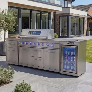 Stanley Straight 6 Burner Gas BBQ S2488-A - Stainless Steel