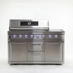 Stanley 6 Burner Gas BBQ - Integrated Side Burner Modular Unit