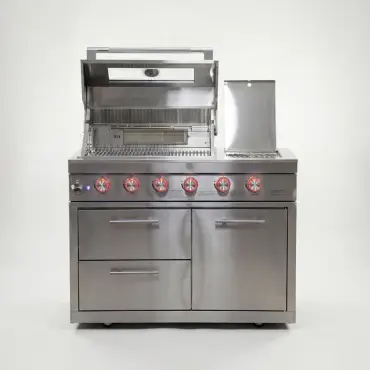 Stanley 4 Burner Gas BBQ - Integrated Side Burner Modular Unit
