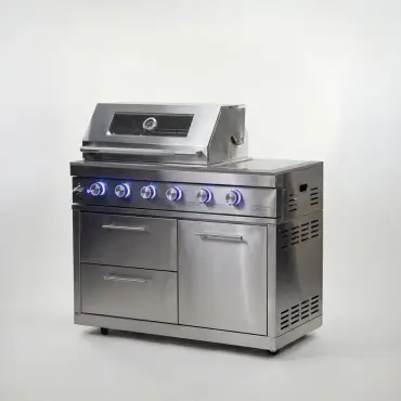 Stanley 4 Burner Gas BBQ - Integrated Side Burner Modular Unit