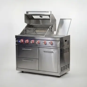 Stanley 4 Burner Gas BBQ - Integrated Side Burner Modular Unit