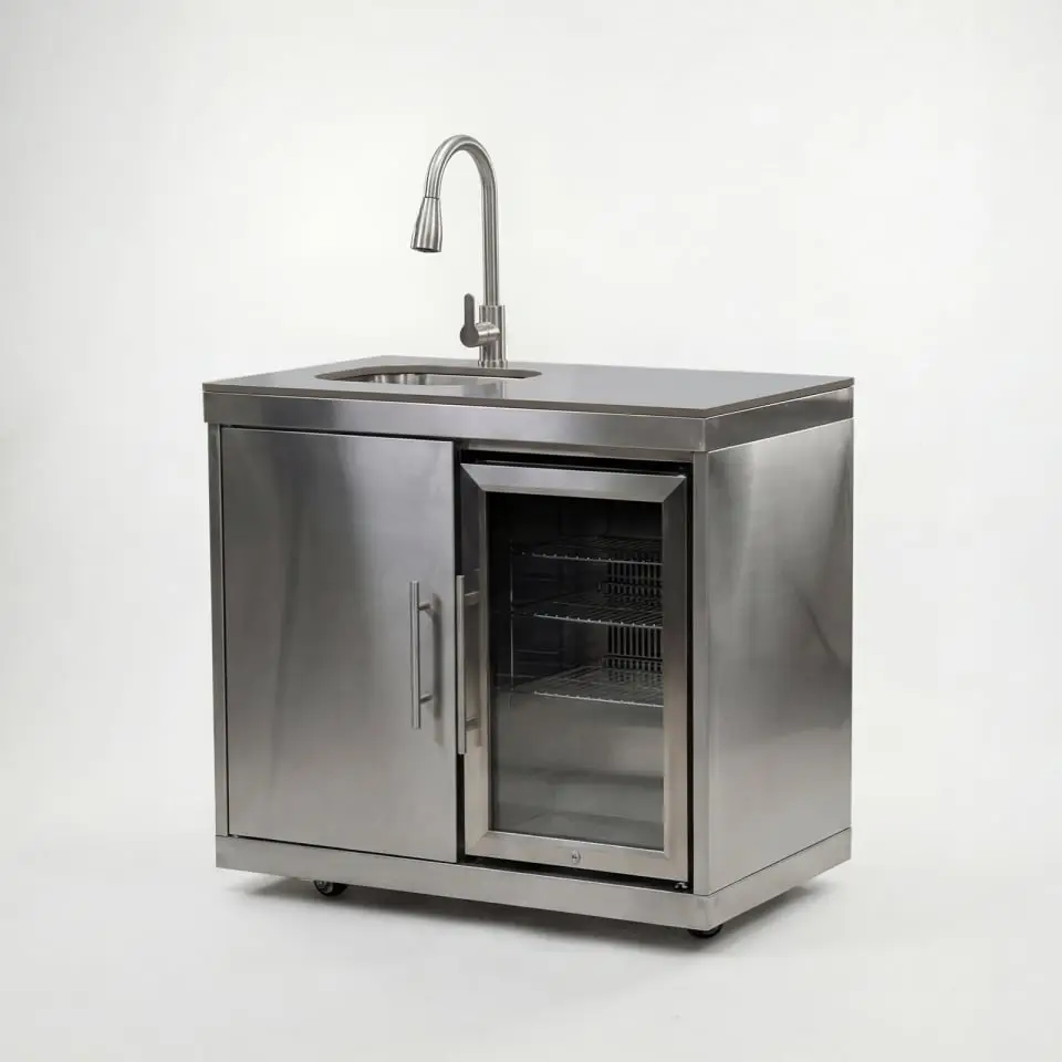 Stanley Fridge & Cupboard with Sink & Tap Modular Unit