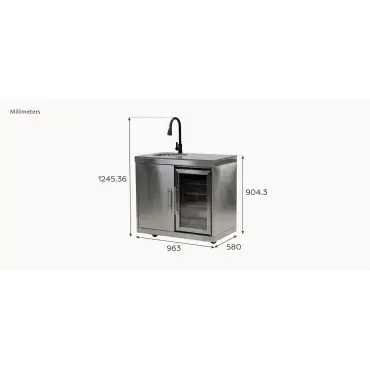 Stanley Fridge & Cupboard with Sink & Tap Modular Unit