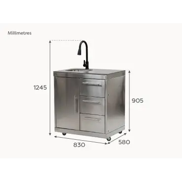Stanley Cupboard & Drawer with Sink & Tap Modular Unit