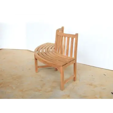 Contour tree teak bench