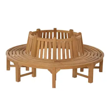 Contour tree teak bench