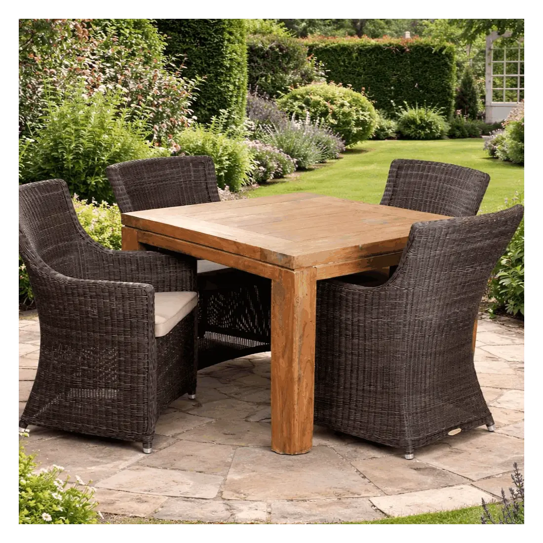 York 4 Chair Square Dining Set garden furniture York 4 Chair Square Dining Set garden furniture