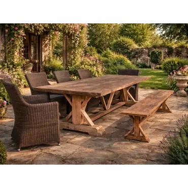 Valencia Teak Bench and Chair Set