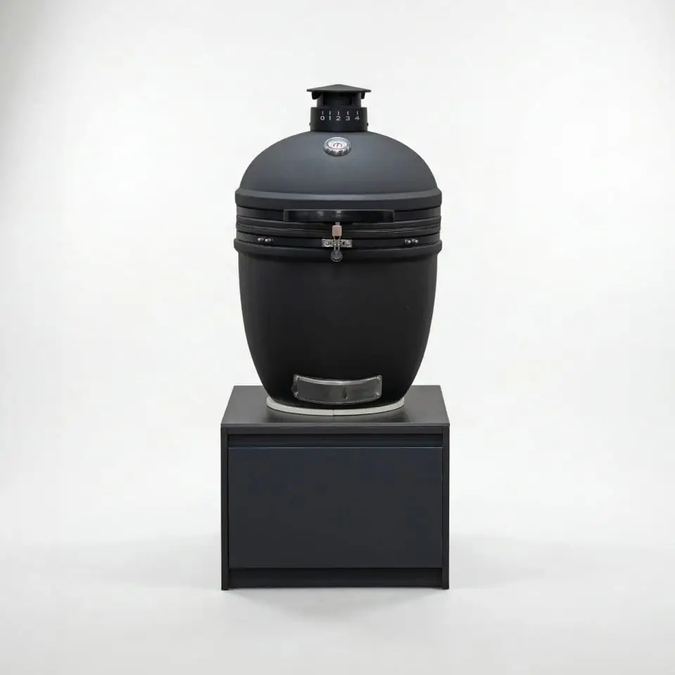 Oakley Straight K-Pro 22 Kamado Charcoal Barbecue - Integrated Drawer Unit