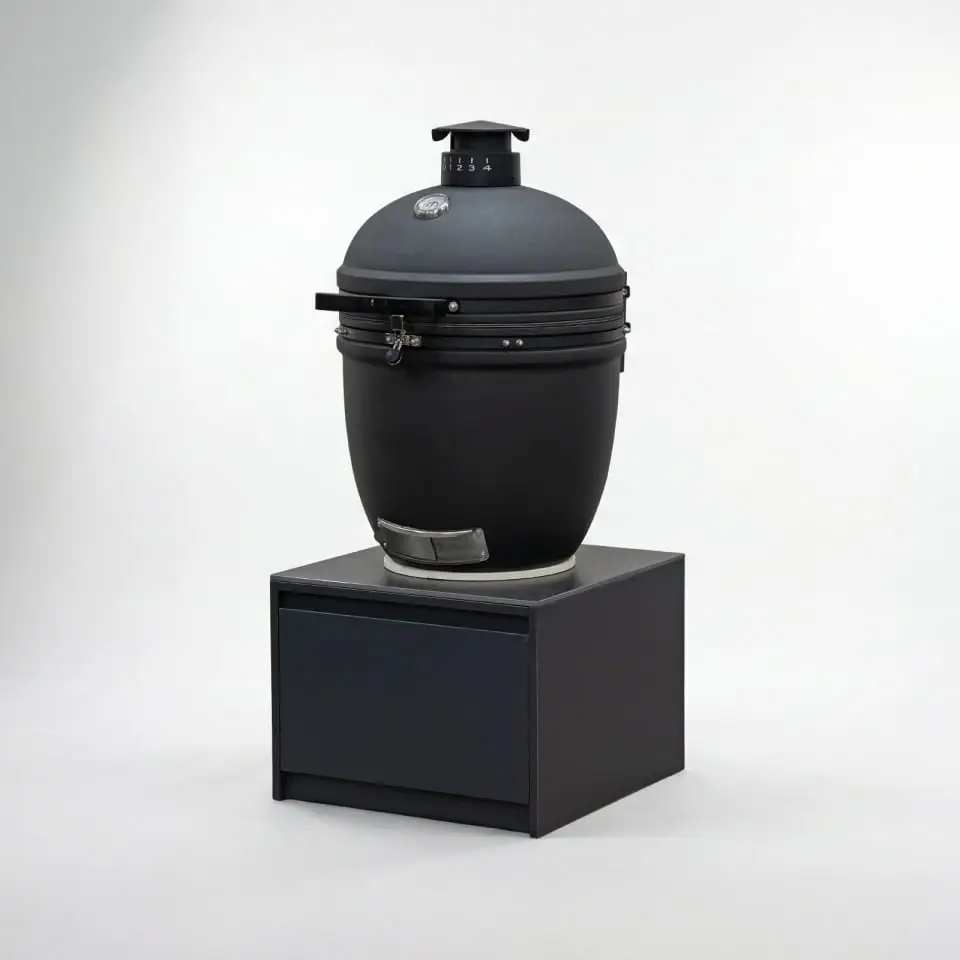 Oakley Straight K-Pro 22 Kamado Charcoal Barbecue - Integrated Drawer Unit