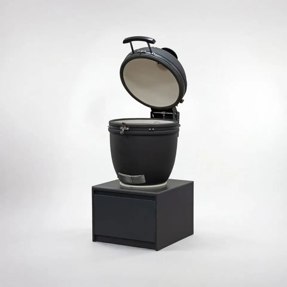 Oakley Straight K-Pro 22 Kamado Charcoal Barbecue - Integrated Drawer Unit