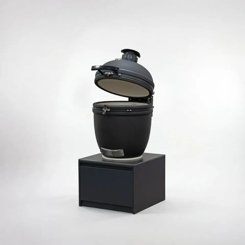 Oakley Straight K-Pro 22 Kamado Charcoal Barbecue - Integrated Drawer Unit