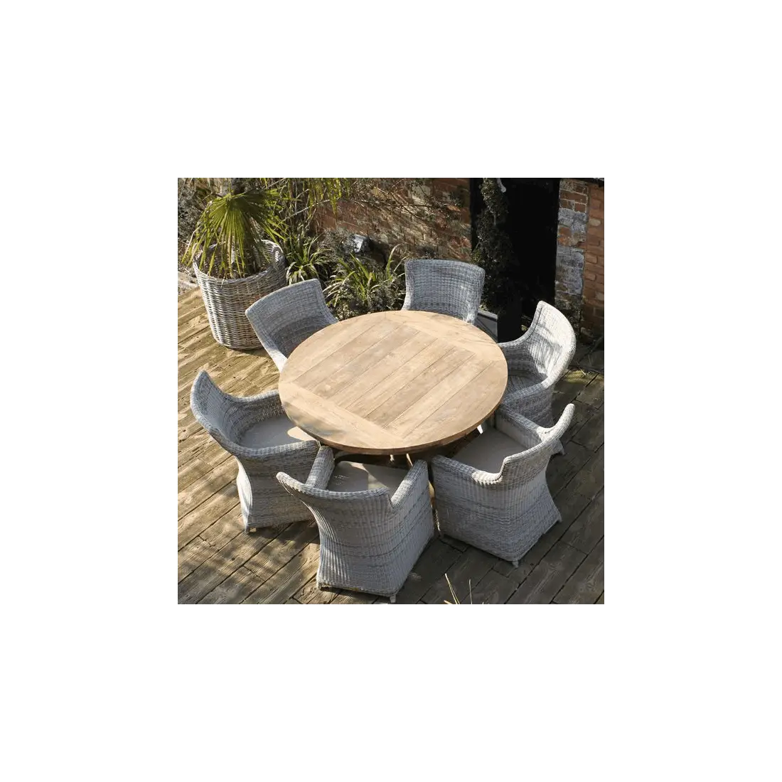 York 6 Chair Round Dining Set