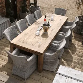 York 10 Chair Dining Set outdoor garden furniture