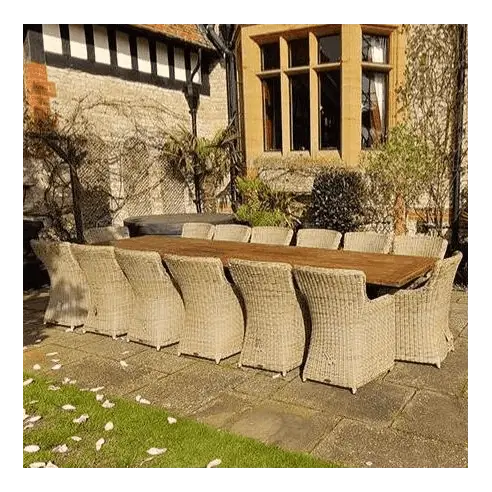 Valencia Teak 14 Chair Dining Set