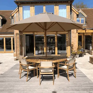 TNT 8 Chair With Malvern 2.1M Dia Table Set