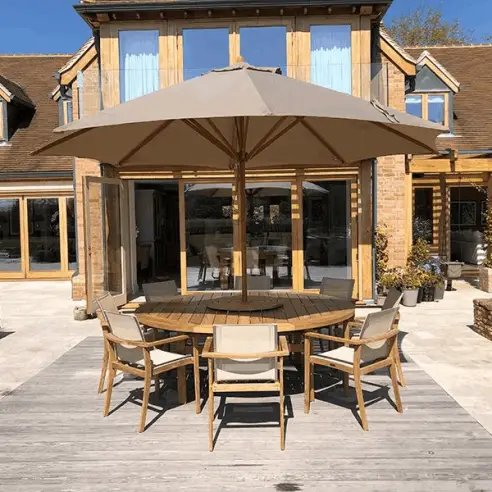 TNT 8 Chair With Malvern 2.1M Dia Table Set