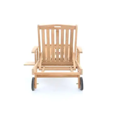Stratford sun lounger With drinks tray teak garden furniture
