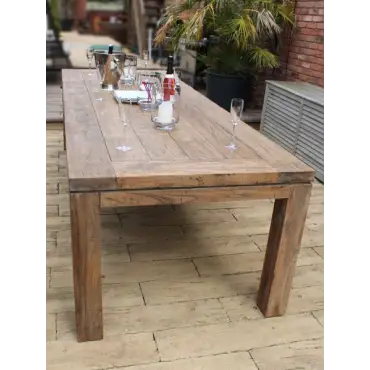 York 2m Table reclaimed teak garden furniture