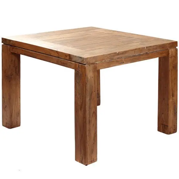York 1m Square Teak Table