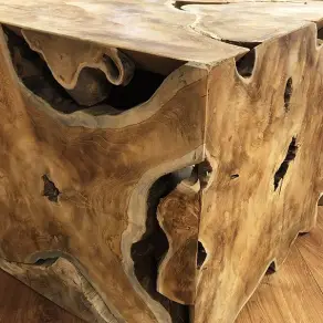 Reclaimed Teak Root Square Coffee Table