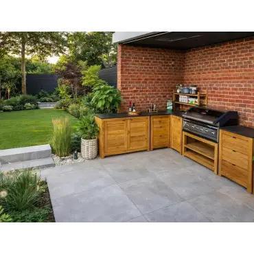 Bari Teak Outdoor Kitchen Set 2