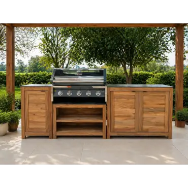 Bari Teak Outdoor Kitchen Set 3