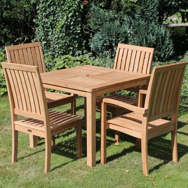 Winchester 4 Chair Dining Set - Certified Teak