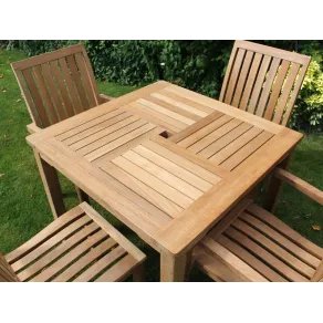 Winchester 4 Chair Dining Set - Certified Teak