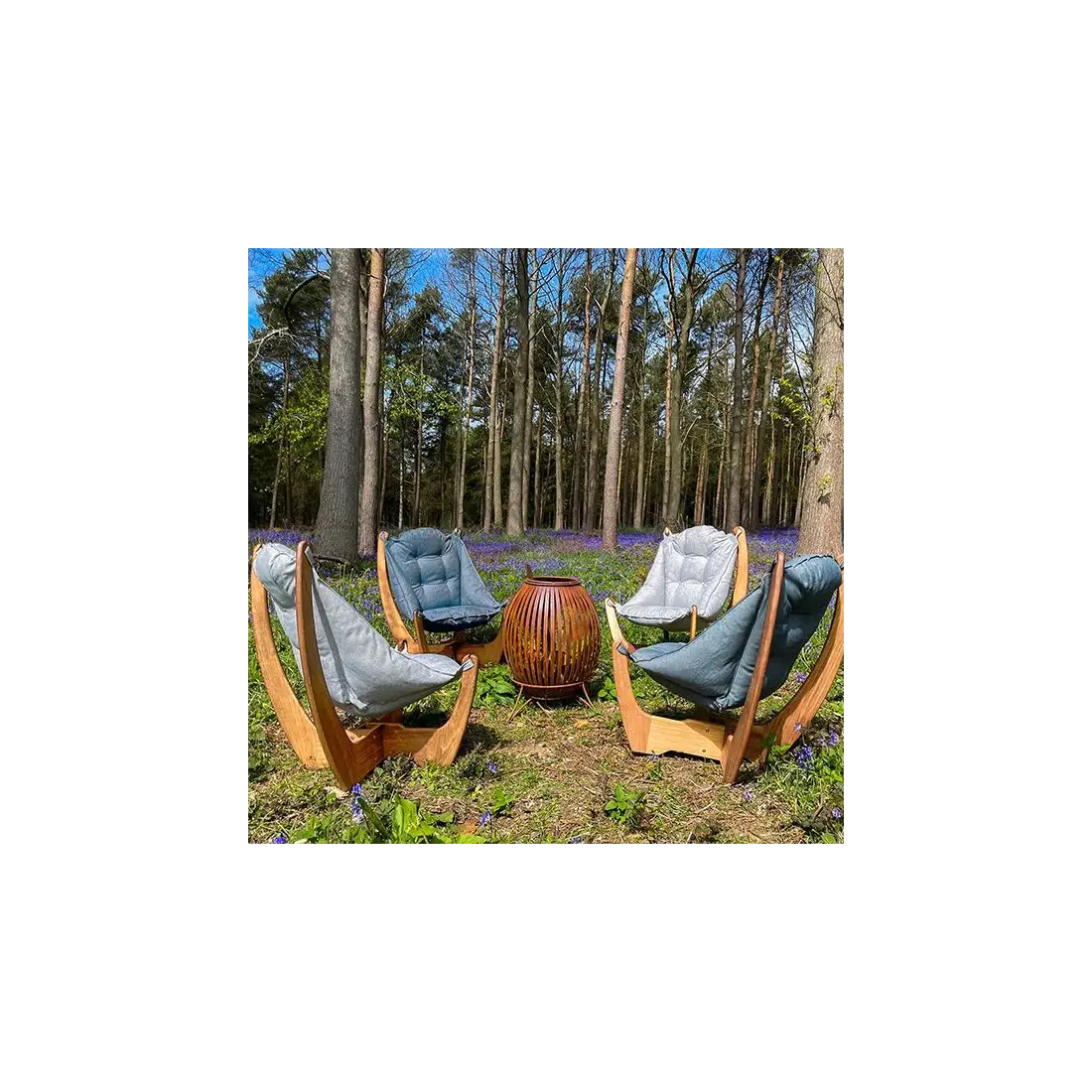 Kangaroo Fire Pit Set - Certified Teak Kangaroo Fire Pit Set - Certified Teak