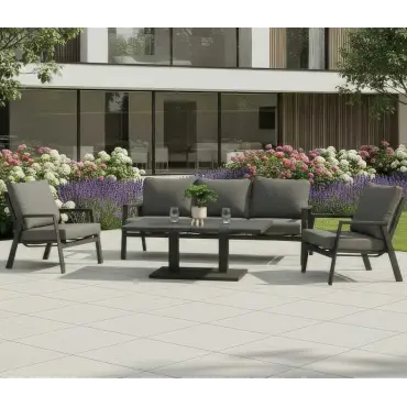 Zara 3 Seater Sofa Dining Set & Rectangular Rising Table