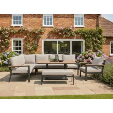 Heidi Left Hand Corner Sofa Dining Set & Rising Table